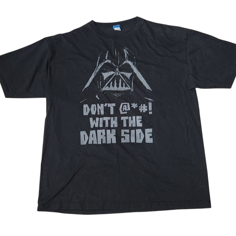 Star Wars humor T Shirt - Vader "Don't @*#! With the Dark Side" mens XL ~ EUC